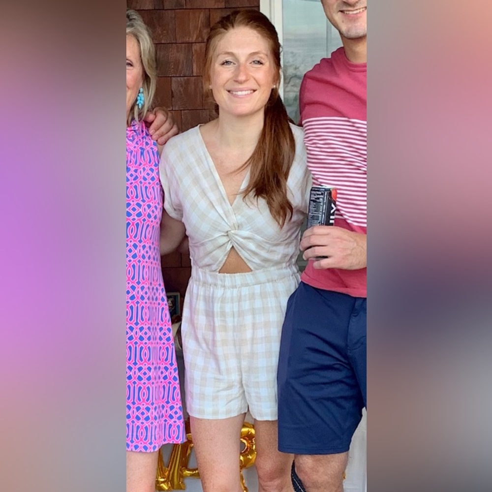 Loft Gingham Romper - image 1